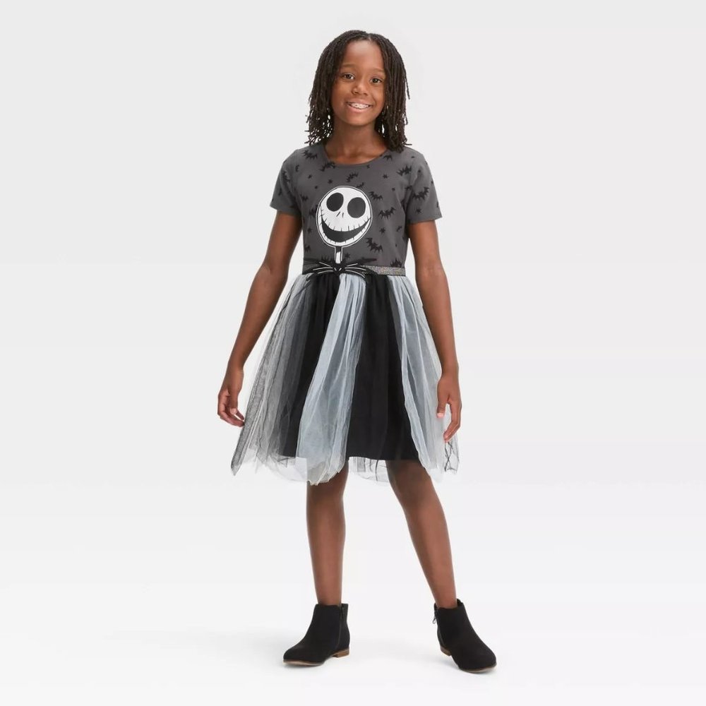Girls Nightmare Before Christmas JACK SKELLINGTON Tutu Dress Size L XL NWT
